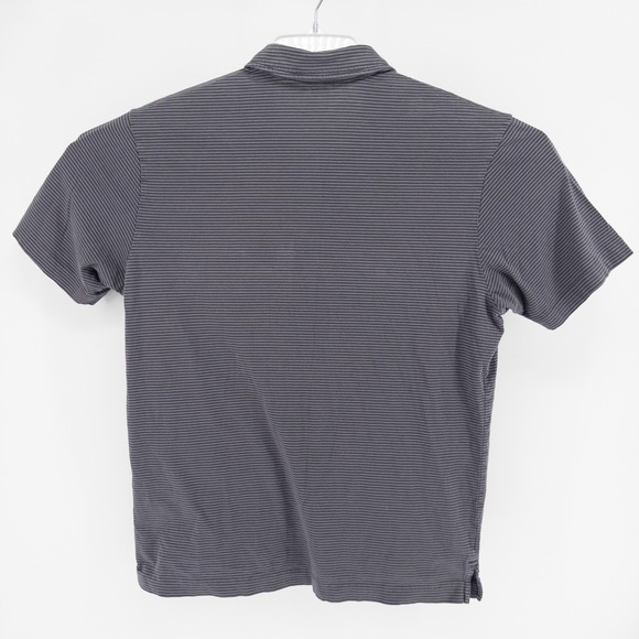 Patagonia Mens Med Daily Polo Shirt Gray Striped Short Sleeve Pocket Gorpcore - Picture 5 of 8